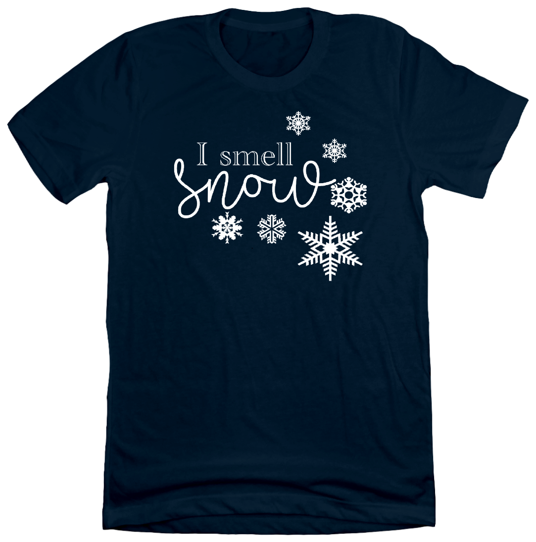 Dressing Festive I Smell Snow Girls of Star Hollow navy tee
