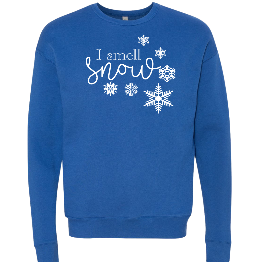 Dressing Festive I Smell Snow Girls of Star Hollow crew blue'