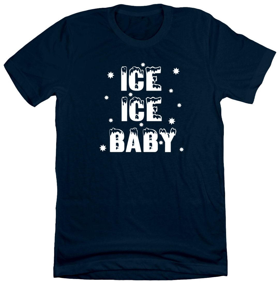 Dressing Festive Ice Ice Baby navy tee