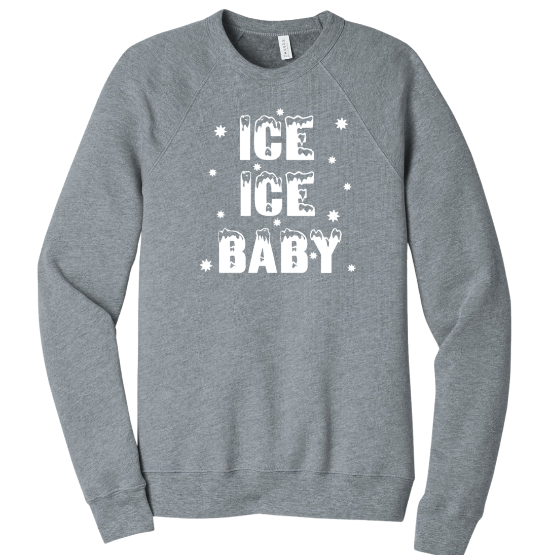 Dressing Festive Ice Ice Baby grey crew