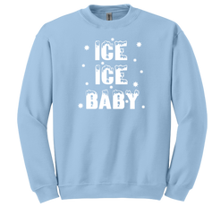 Dressing Festive Ice Ice Baby light blue crew