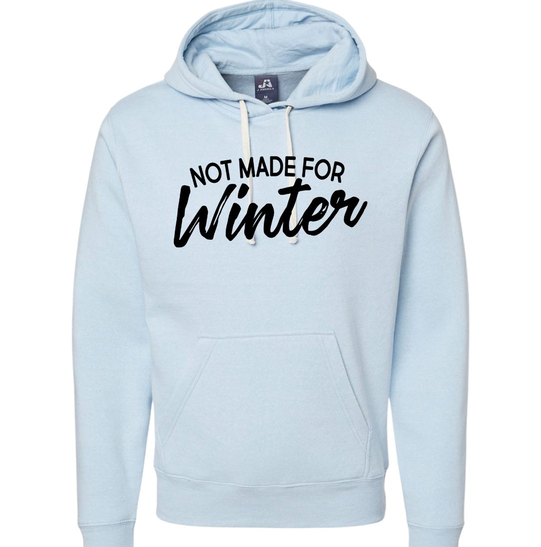 Dressing Festive Not Made For Winter light blue hoodie