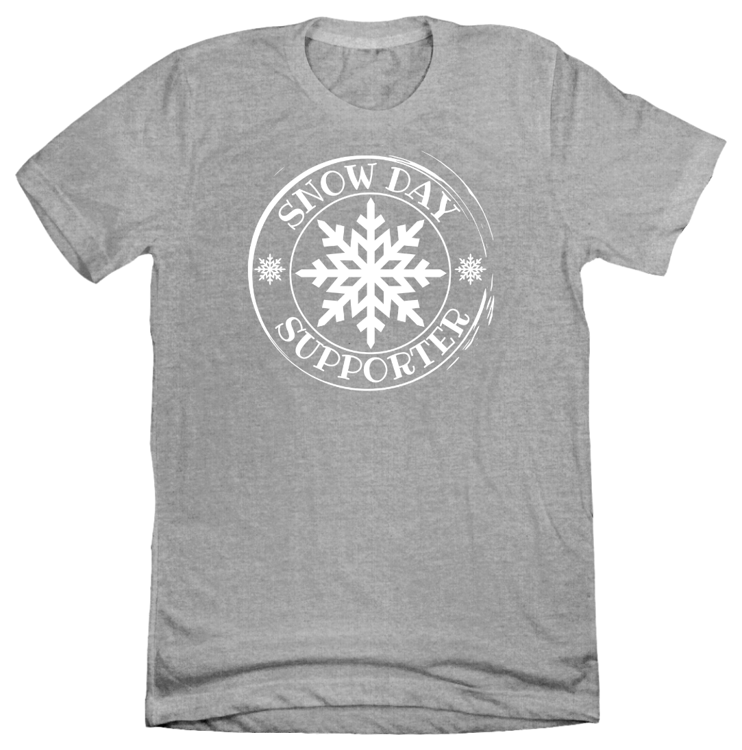 Snow Day Supporter Dressing Festive grey tee