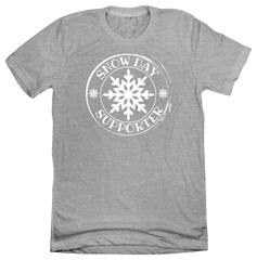 Snow Day Supporter Dressing Festive grey tee
