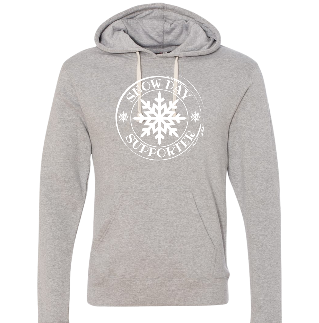 Snow Day Supporter Dressing Festive grey hoodie