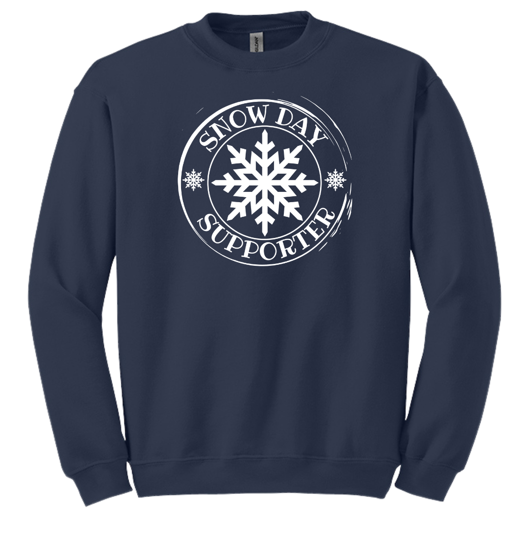 Snow Day Supporter Dressing Festive navy crew
