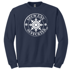 Snow Day Supporter Dressing Festive navy crew
