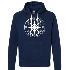 Snow Day Supporter Dressing Festive navy hoodie