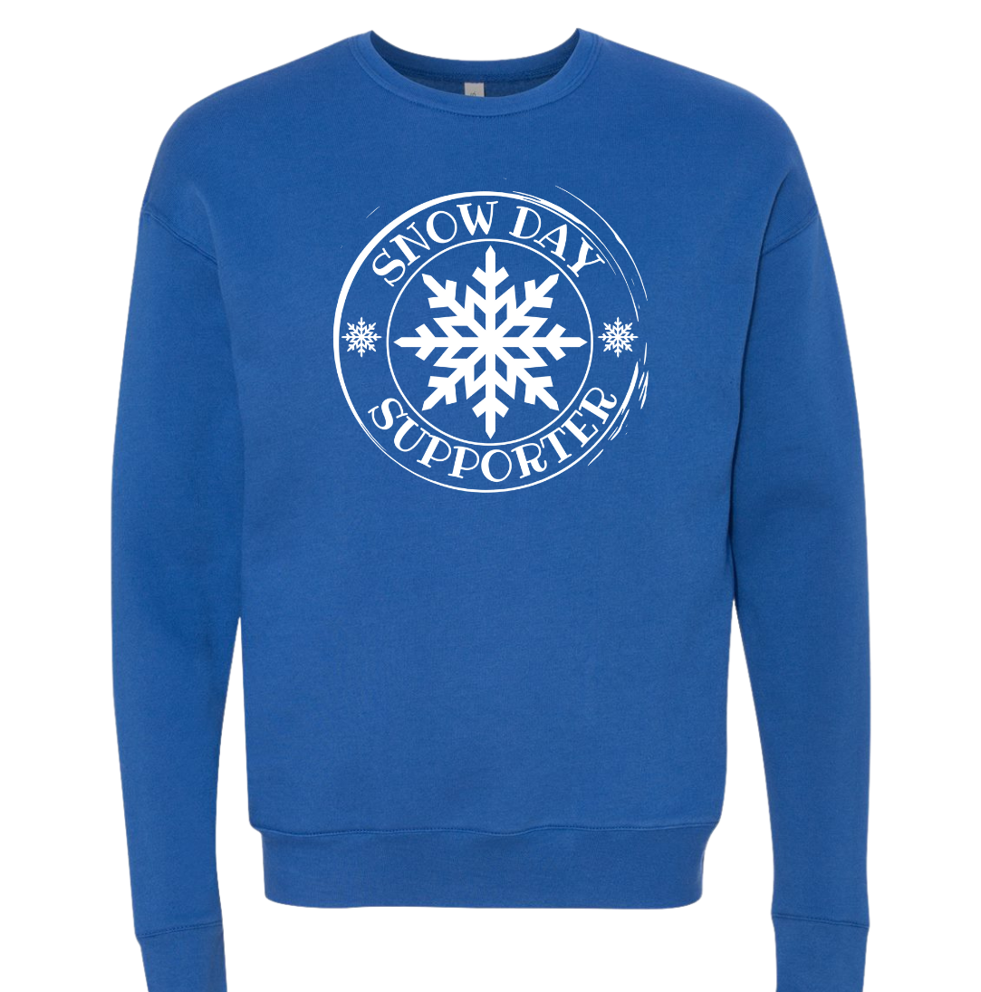 Snow Day Supporter Dressing Festive blue crew