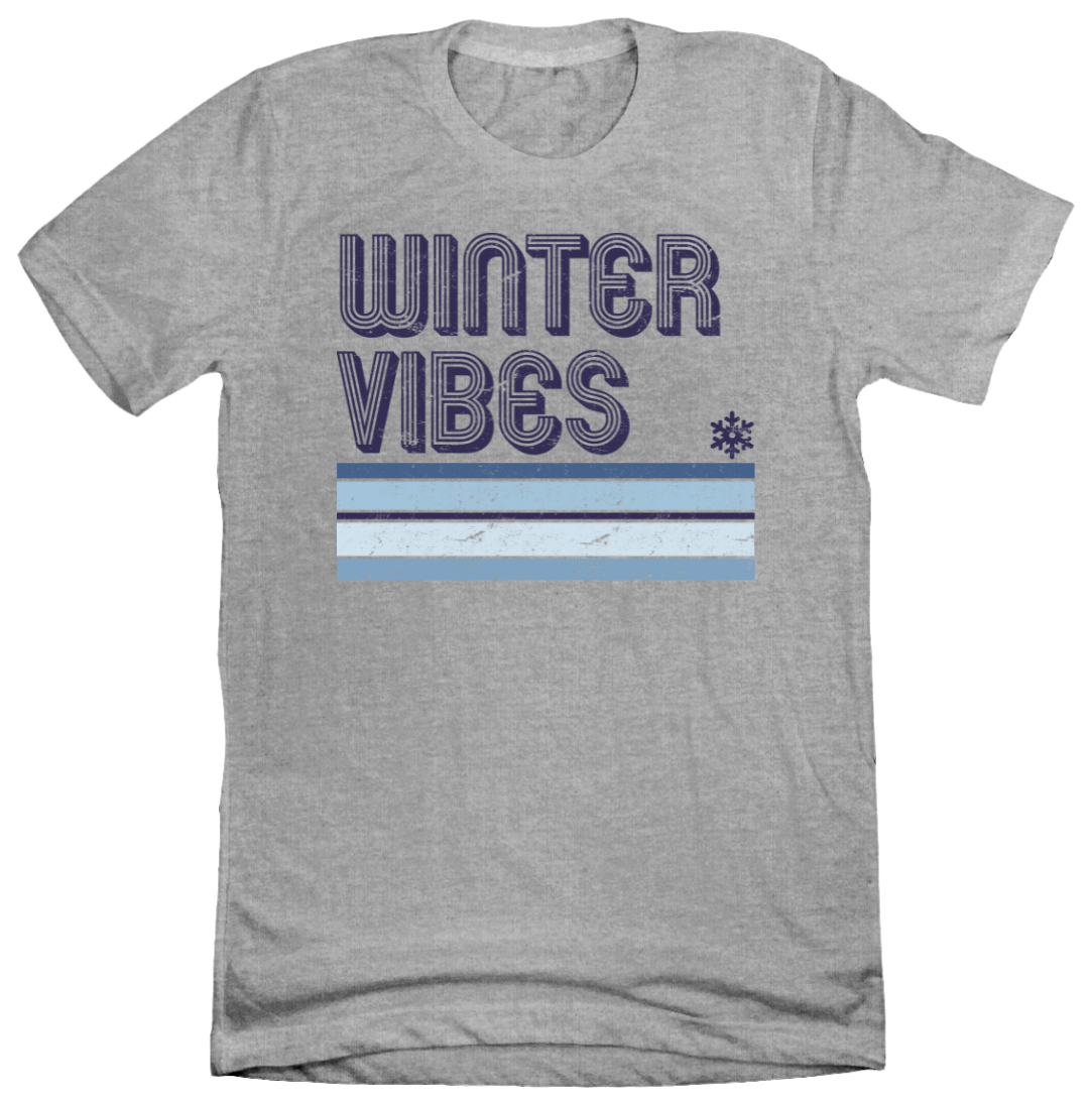 Winter Vibes Dressing Festive grey tee