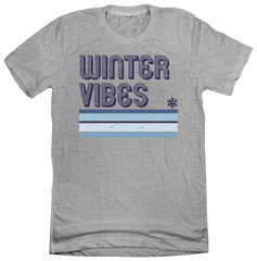 Winter Vibes Dressing Festive grey tee