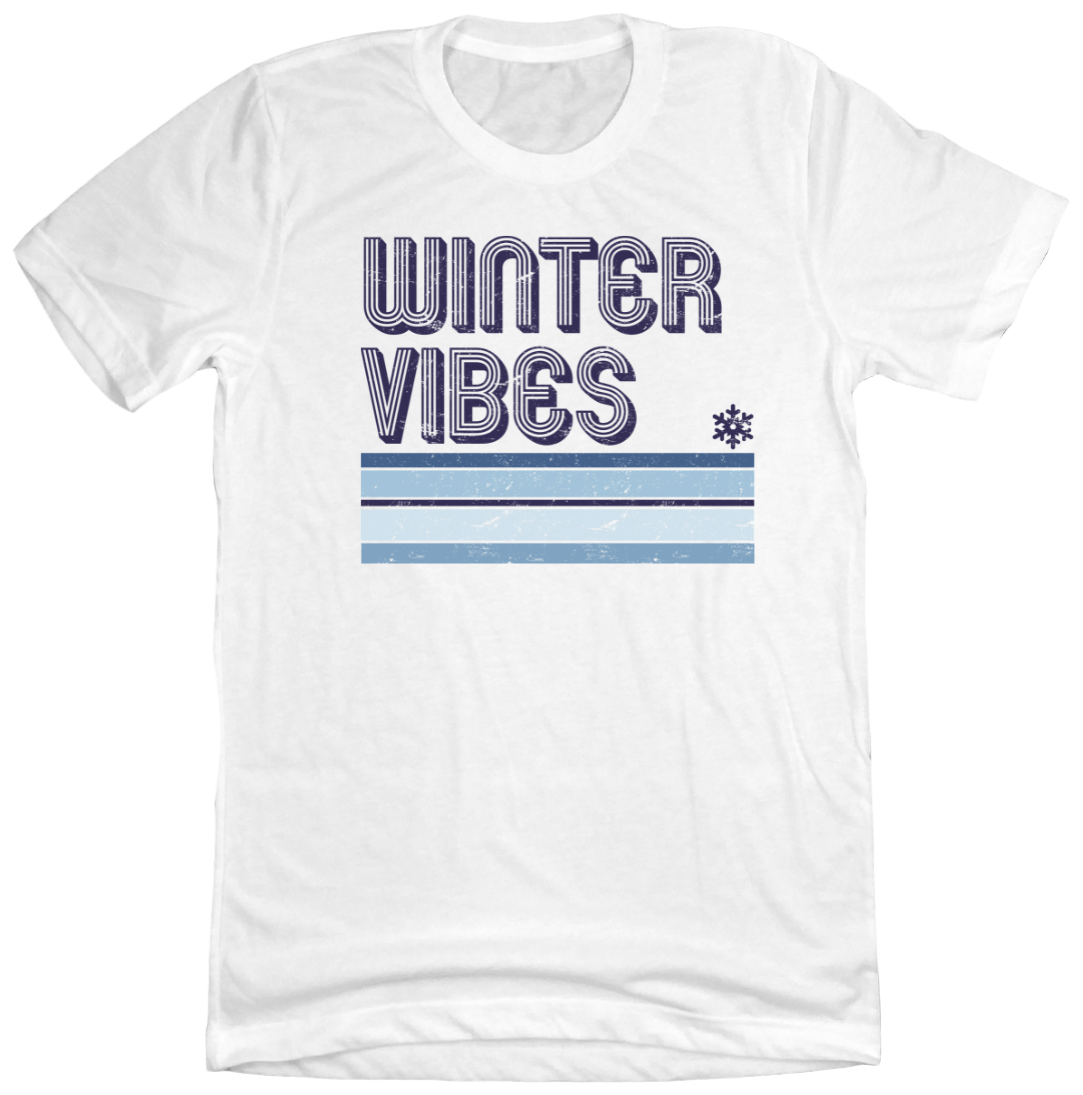 Winter Vibes Dressing Festive white tee