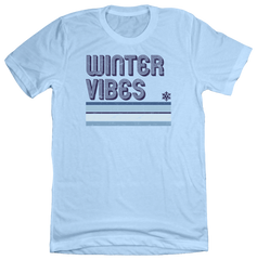 Winter Vibes Dressing Festive light blue tee