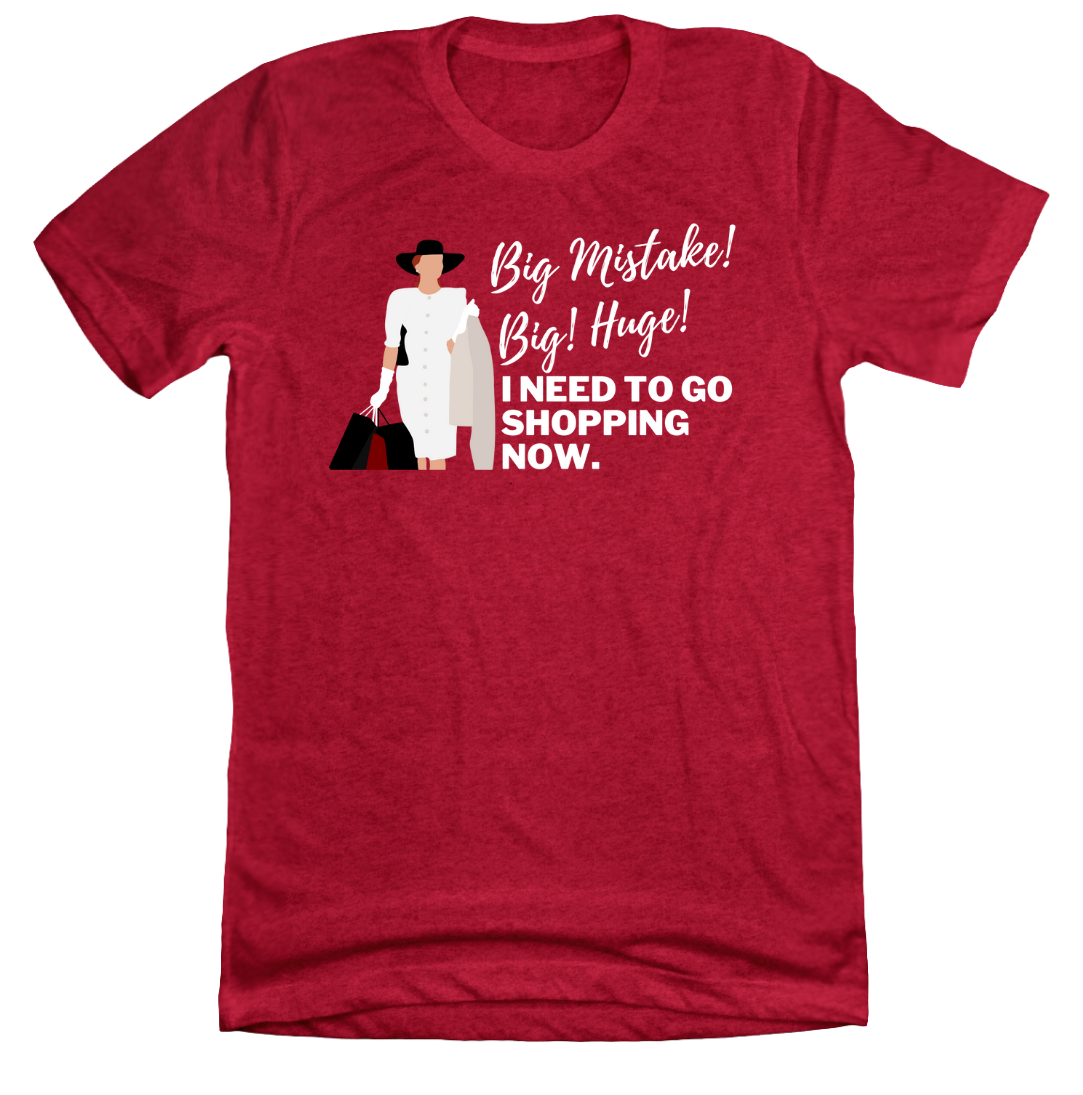 Big Mistake Dressing Festive heather red tee