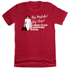 Big Mistake Dressing Festive heather red tee