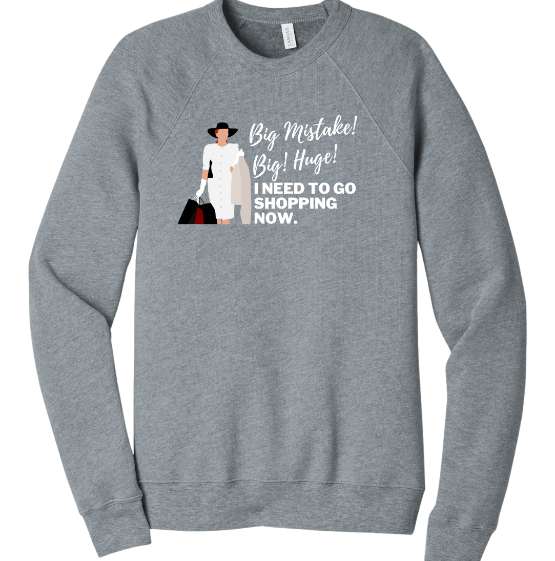 Big Mistake Dressing Festive grey crew