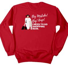 Big Mistake Dressing Festive red crew