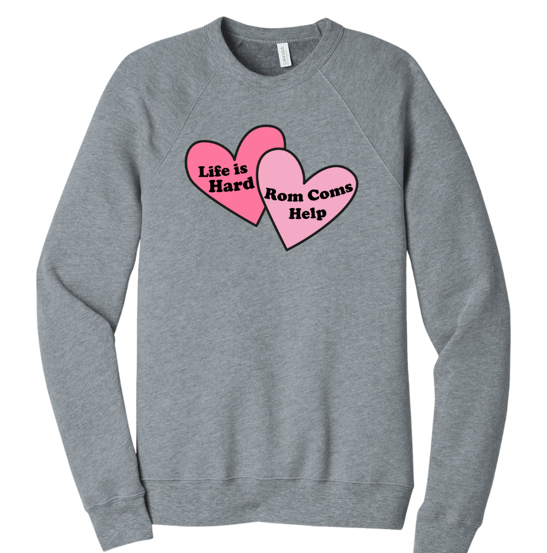 Life's Hard Rom Com's Help Dressing Festive grey crew
