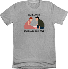 Dressing Festive Make a Wish grey tee