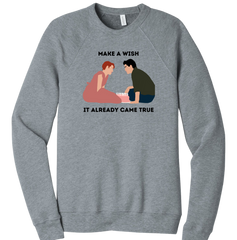 Dressing Festive Make a Wish grey crew