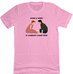 Dressing Festive Make a Wish pink tee