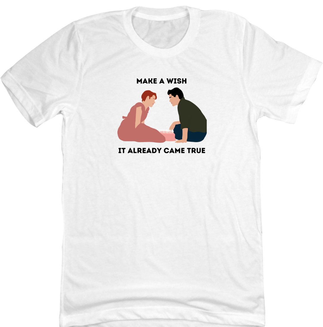 Dressing Festive Make a Wish white tee