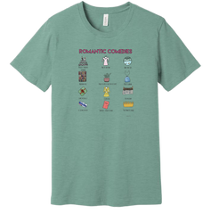 My Favorite Rom Coms Dressing Festive dusty blue tee