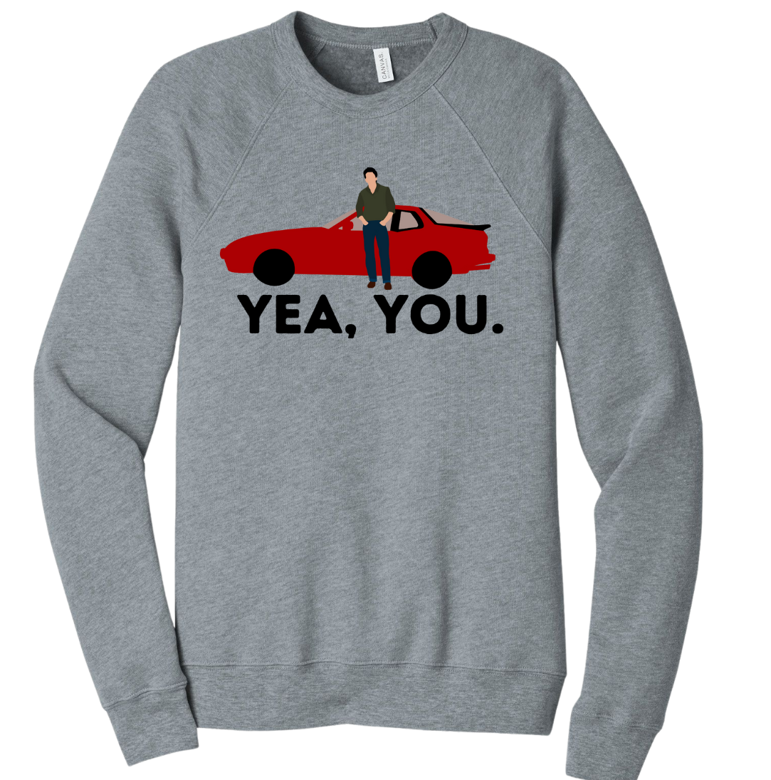 Yea, You Dressing Festive grey crew