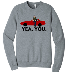 Yea, You Dressing Festive grey crew