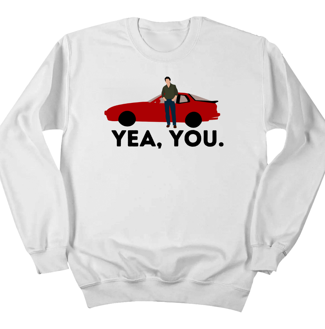 Yea, You Dressing Festive white crew