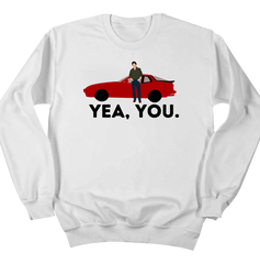 Yea, You Dressing Festive white crew