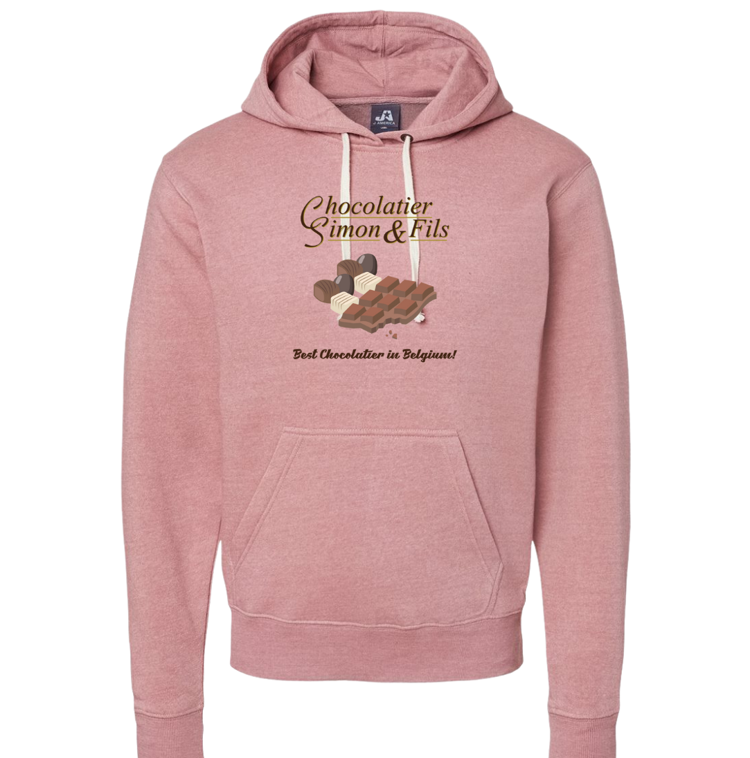 Chocolatier Simon & Fils Hallmark Dressing Festive dusty rose hoddie