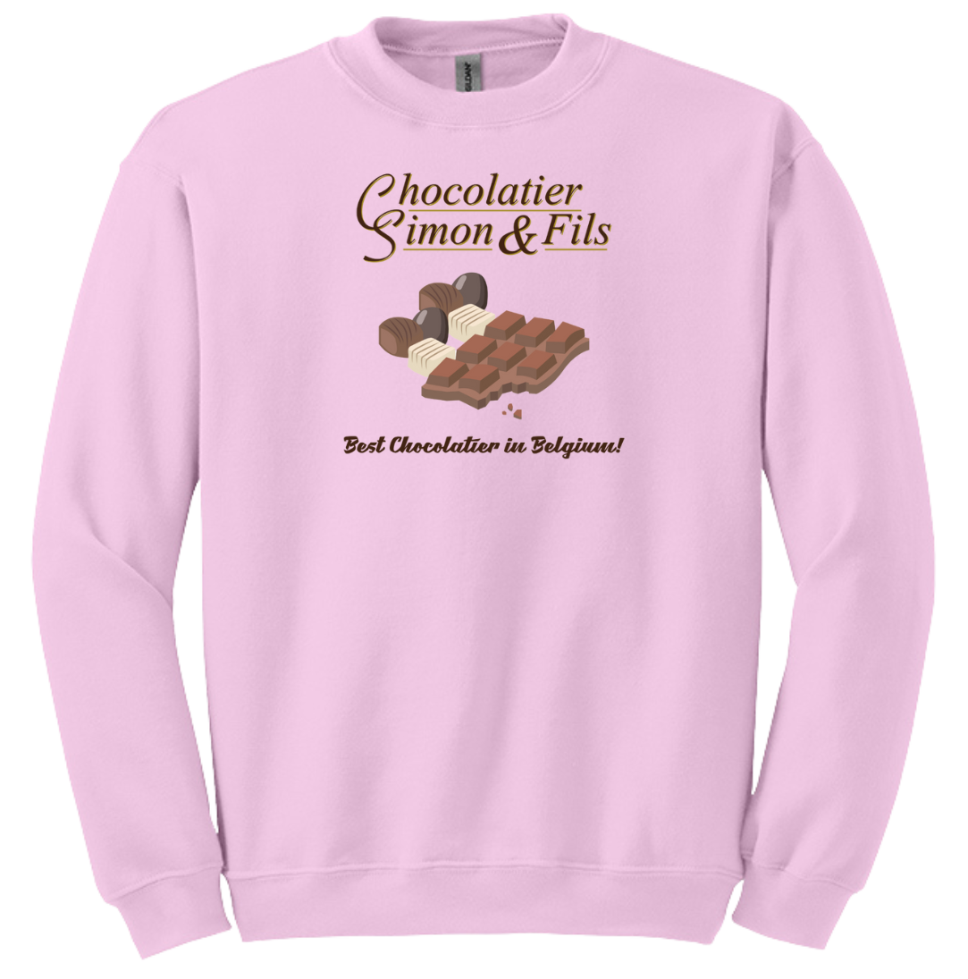 Chocolatier Simon & Fils Hallmark Dressing Festive pink crew