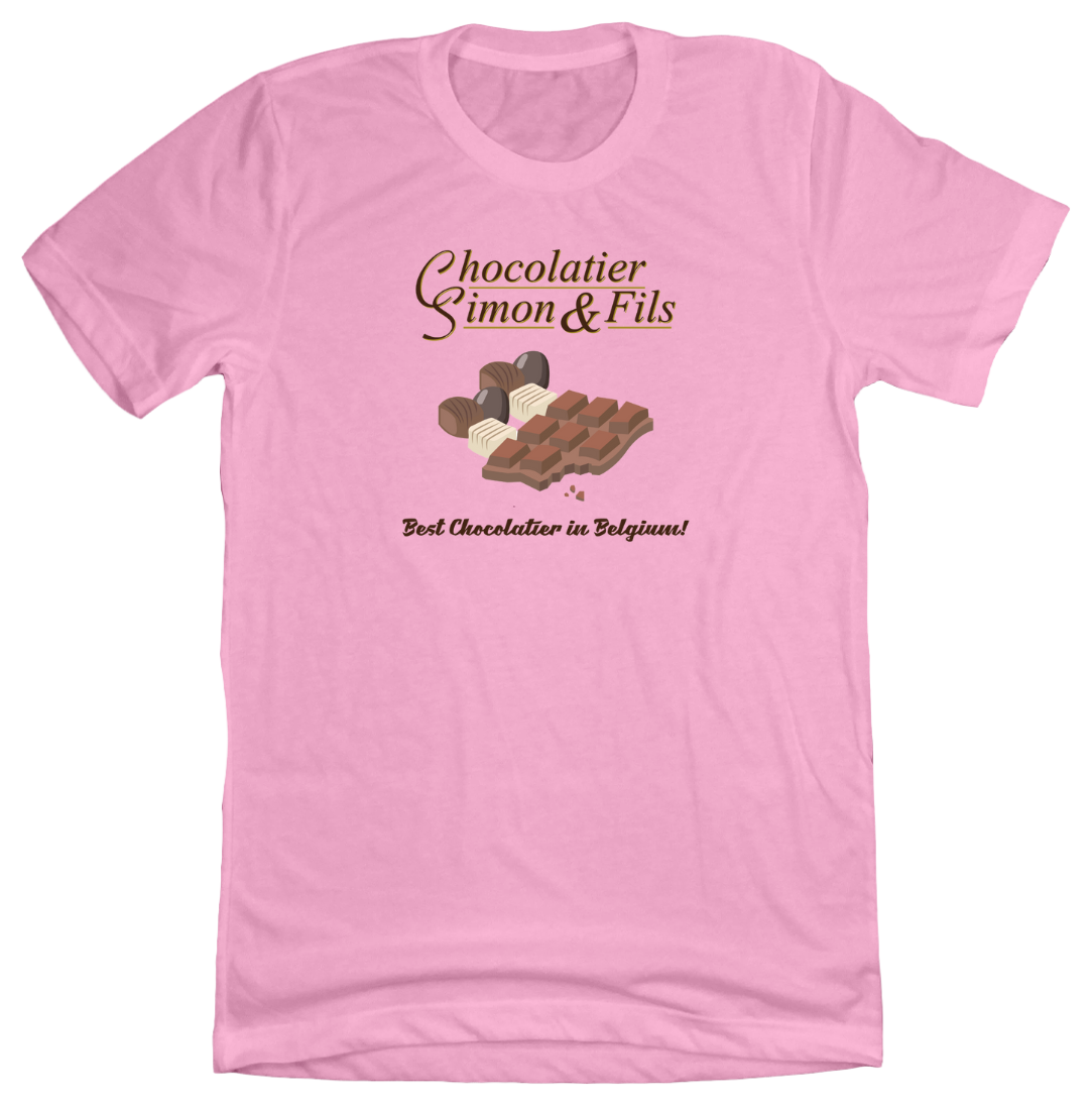 Chocolatier Simon & Fils Hallmark Dressing Festive pink tee
