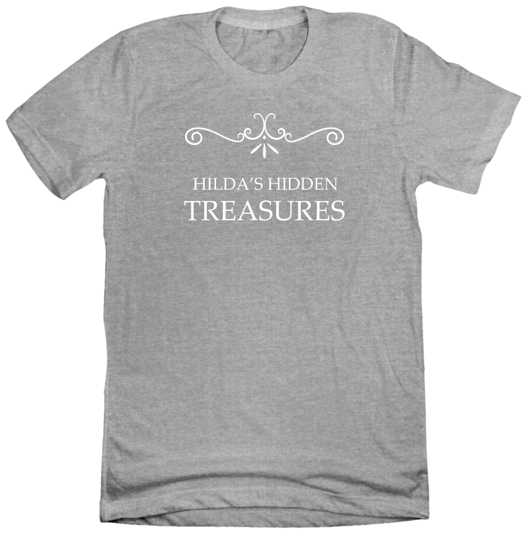 Hilda's Hidden Treasures Dressing Festive grey tee