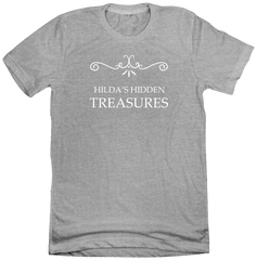 Hilda's Hidden Treasures Dressing Festive grey tee