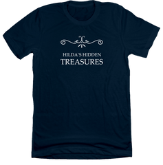 Hilda's Hidden Treasures Dressing Festive navy tee