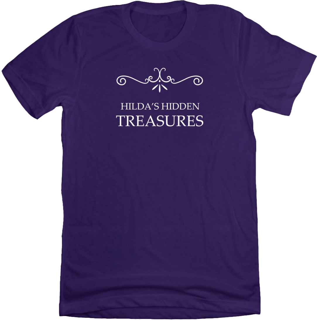Hilda's Hidden Treasures Dressing Festive Purple tee
