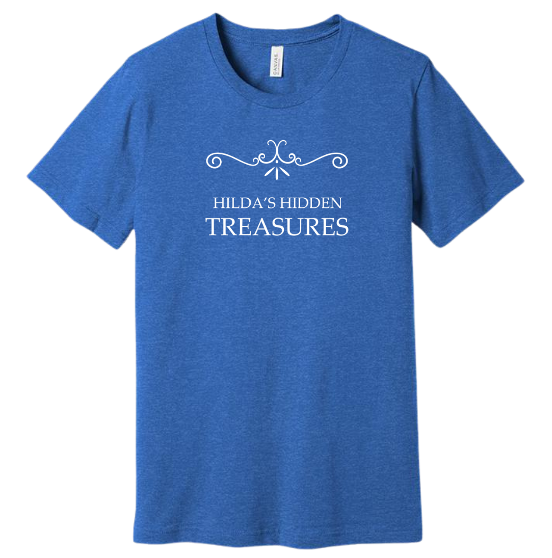 Hilda's Hidden Treasures Dressing Festive blue tee