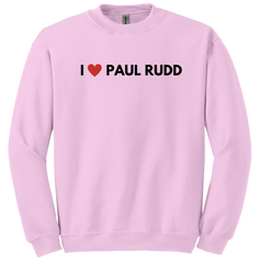 I Heart Paul Rudd Dressing Festive pink crew