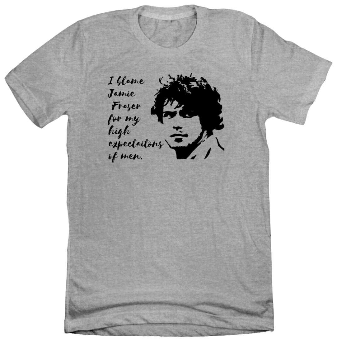 Blame Jamie Fraser Dressing Festive grey tee