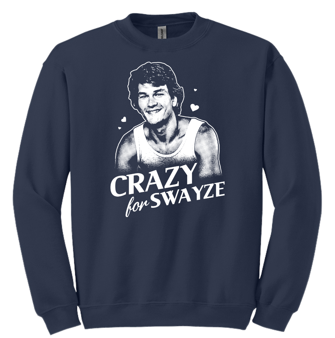 Crazy for Swayze Dressing Festive navy crew