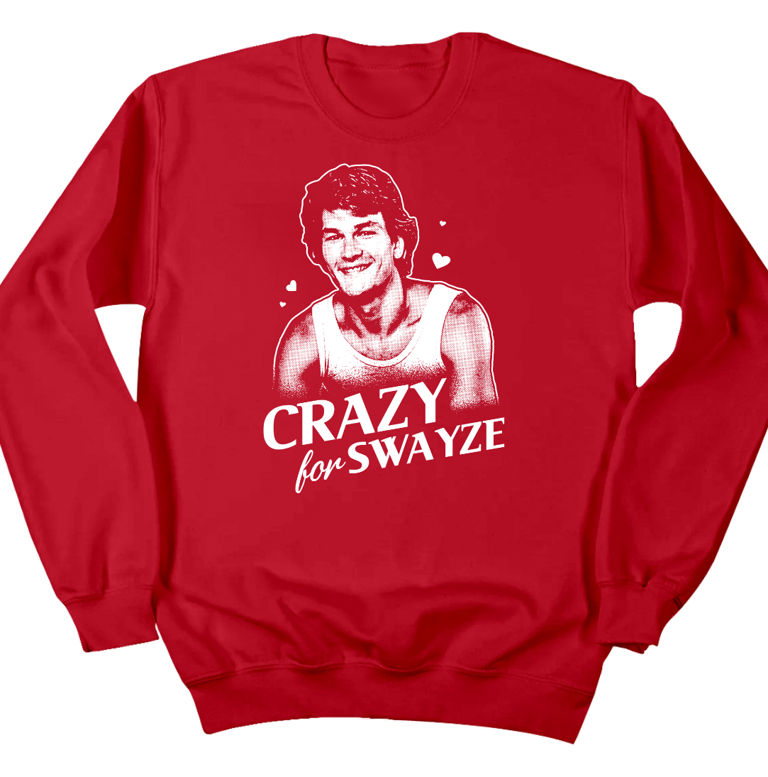 Crazy for Swayze Dressing Festive red crew