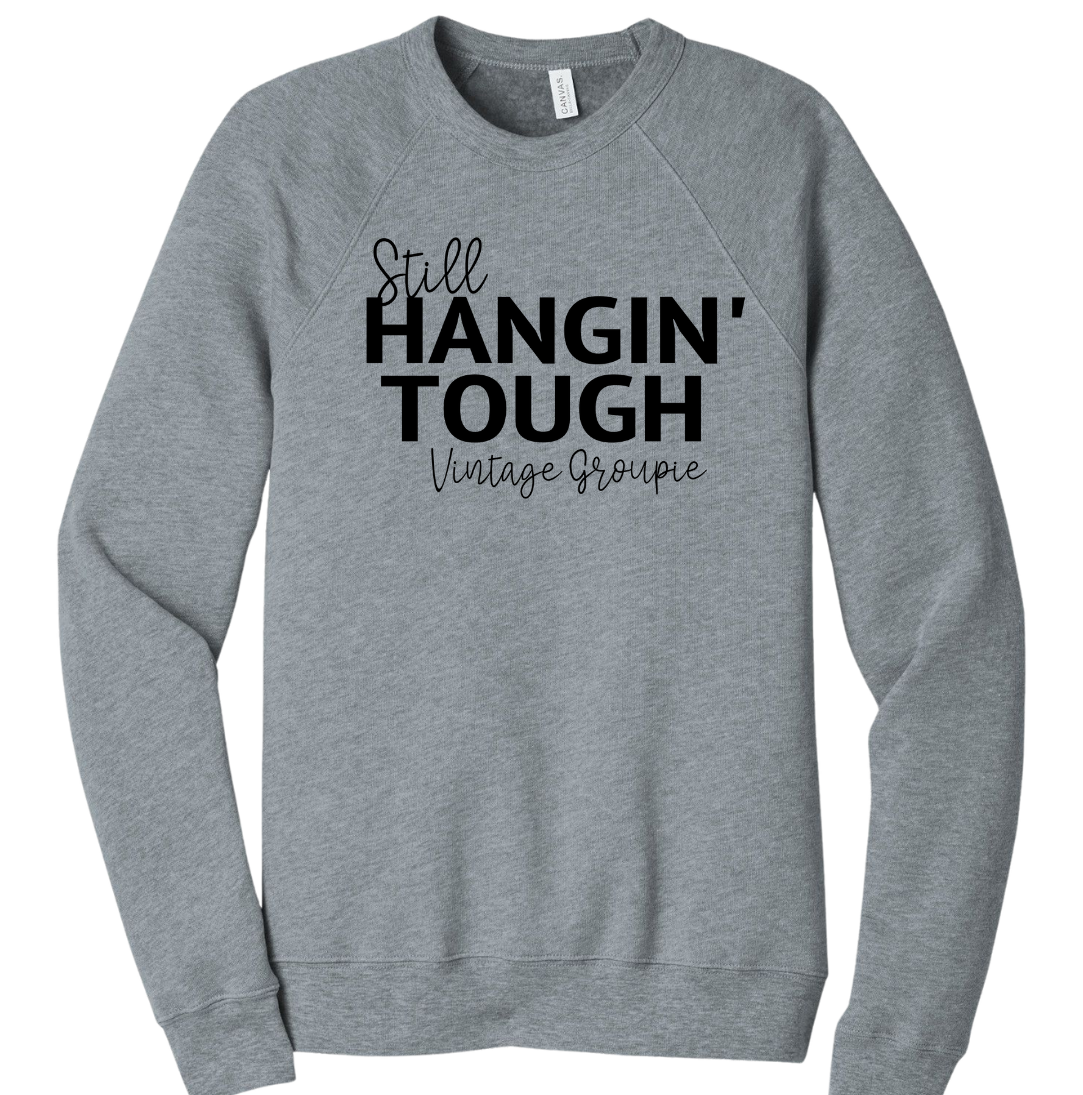 NKOTB Vintage Groupie Dressing Festive grey crew