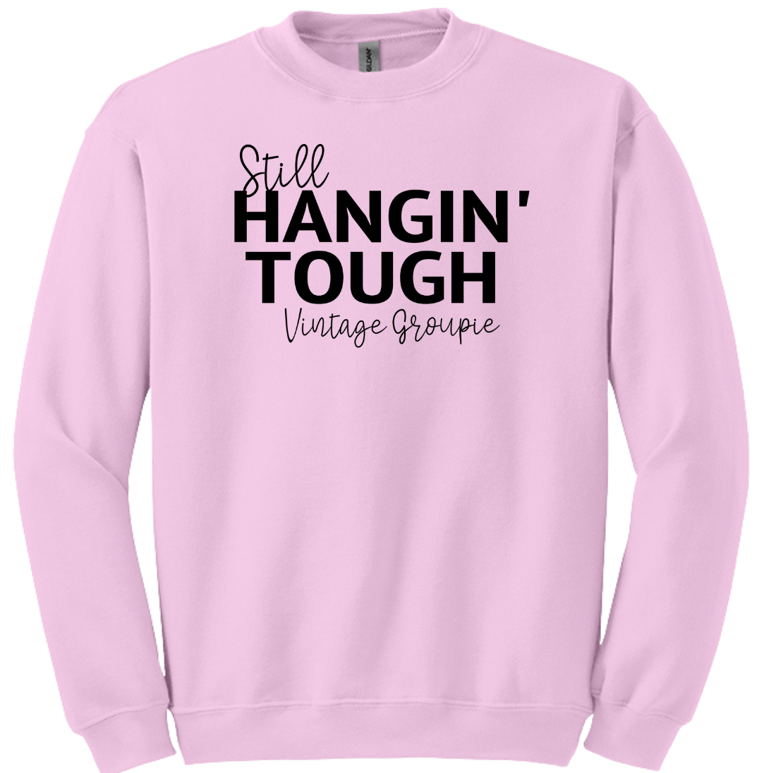 NKOTB Vintage Groupie Dressing Festive pink crew