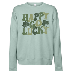 Happy Go Lucky Dressing Festive Dusty Blue crewneck