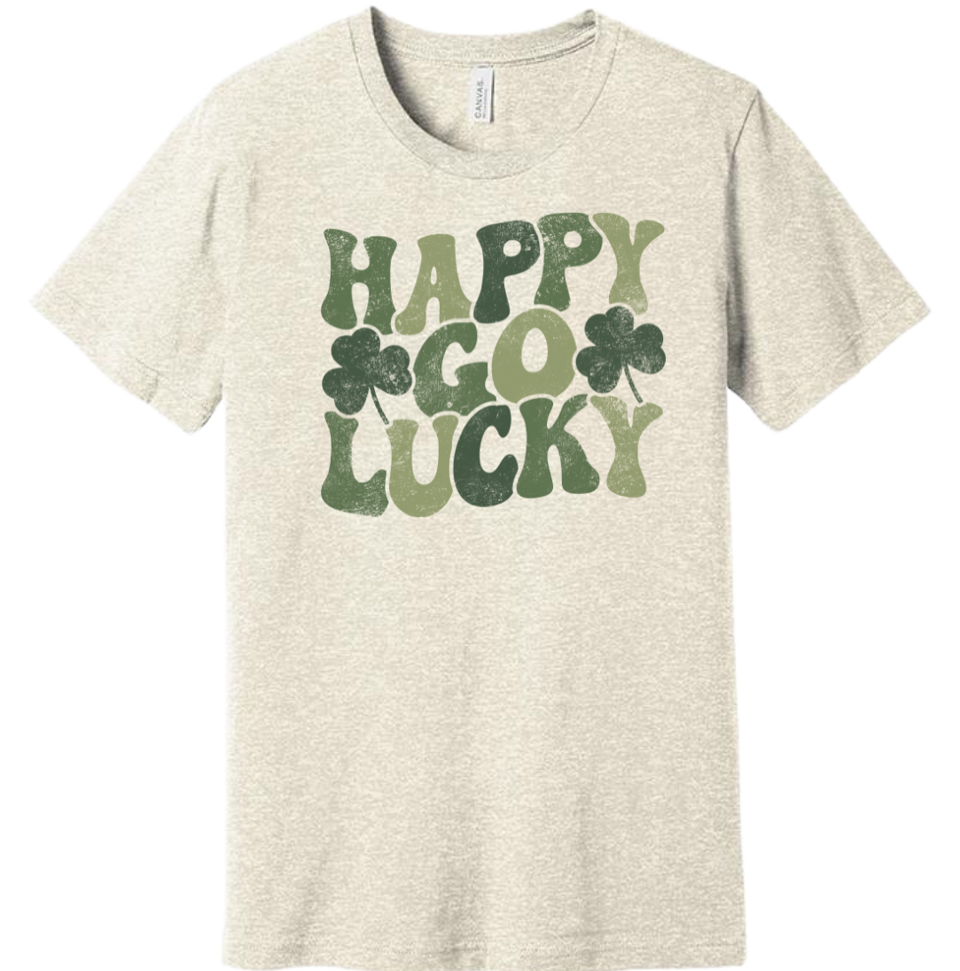 Happy Go Lucky Dressing Festive oatmeal T-shirt