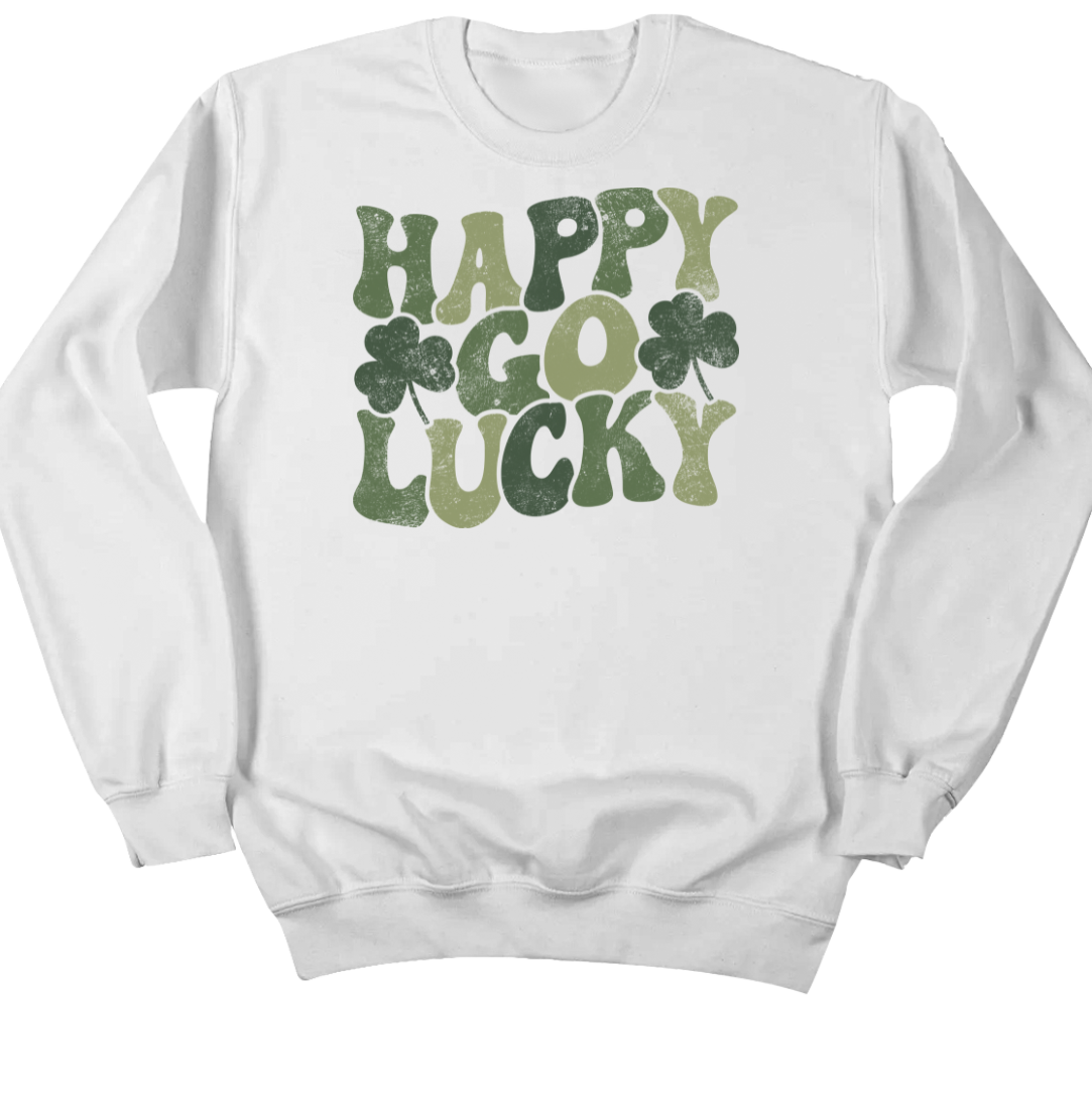 Happy Go Lucky Dressing Festive white crewneck