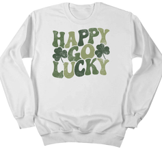Happy Go Lucky Dressing Festive white crewneck