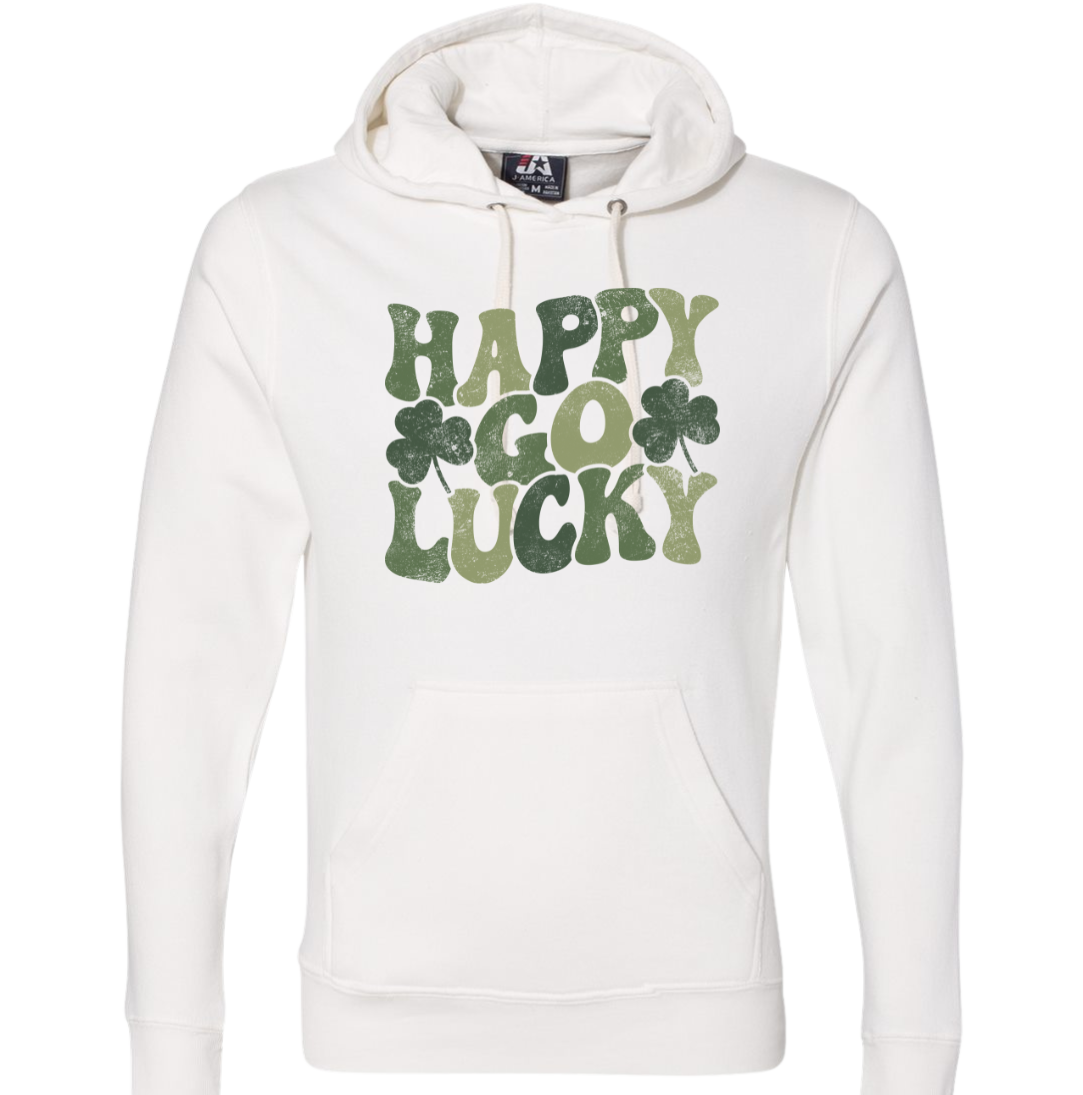 Happy Go Lucky Dressing Festive white hoodie